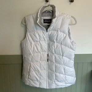 Eddie Bauer white down vest